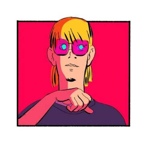 Pink glasses portrait